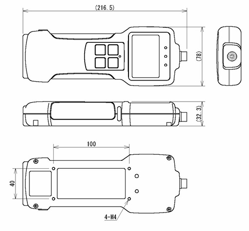 HTG2-P系列夾持旋轉(zhuǎn)扭力測試儀主機(jī)尺寸